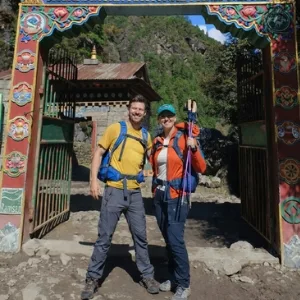 Couple trekkers on Everest Base Camp trek Nepal experience
