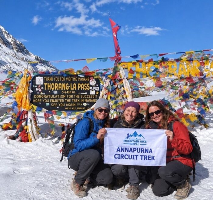 Annapurna Circuit Trek group at Thorong La Pass