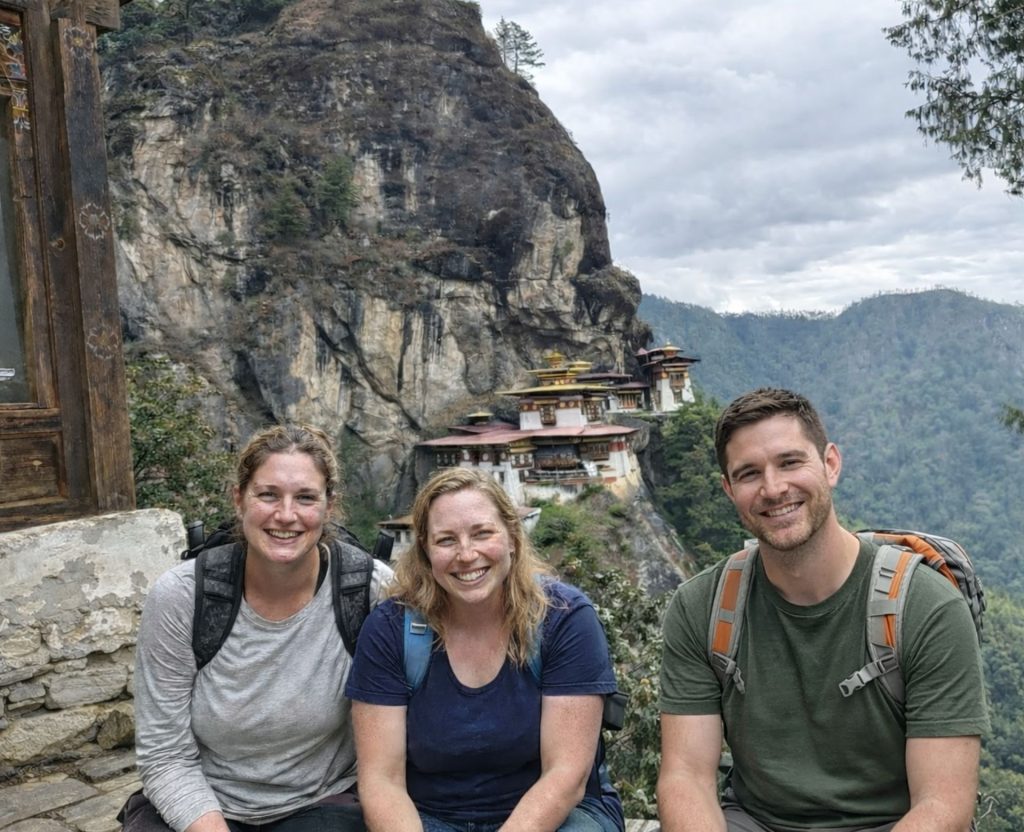 Group of travelers during Tiger’s Nest Monastery hike