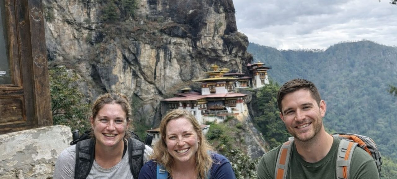 Group of travelers during Tiger’s Nest Monastery hike