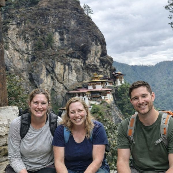 Group of travelers during Tiger’s Nest Monastery hike