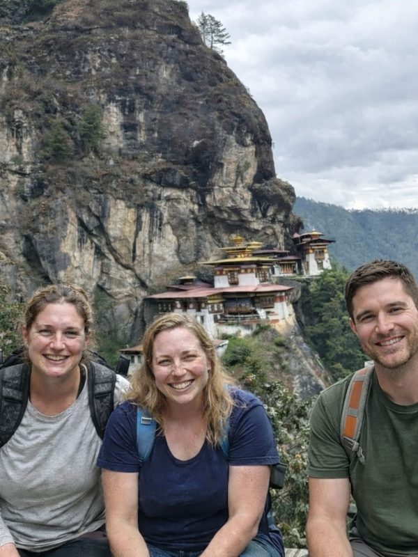 Group of travelers during Tiger’s Nest Monastery hike