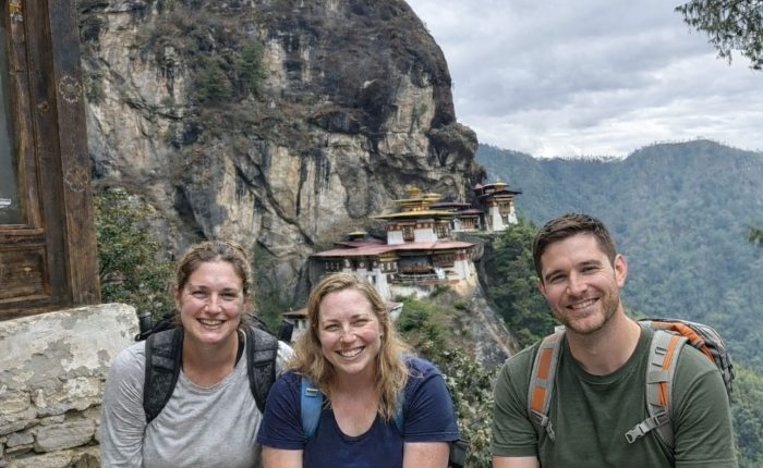 Group of travelers during Tiger’s Nest Monastery hike
