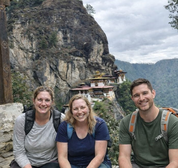 Group of travelers during Tiger’s Nest Monastery hike