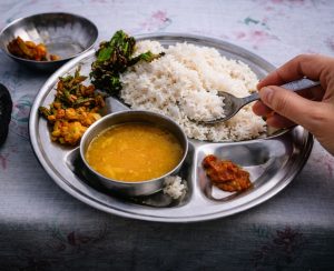 Dal bhat meal on Everest Gokyo Lakes Trek dal-bhat-meal-everest-gokyo-lakes-trek-teahouse