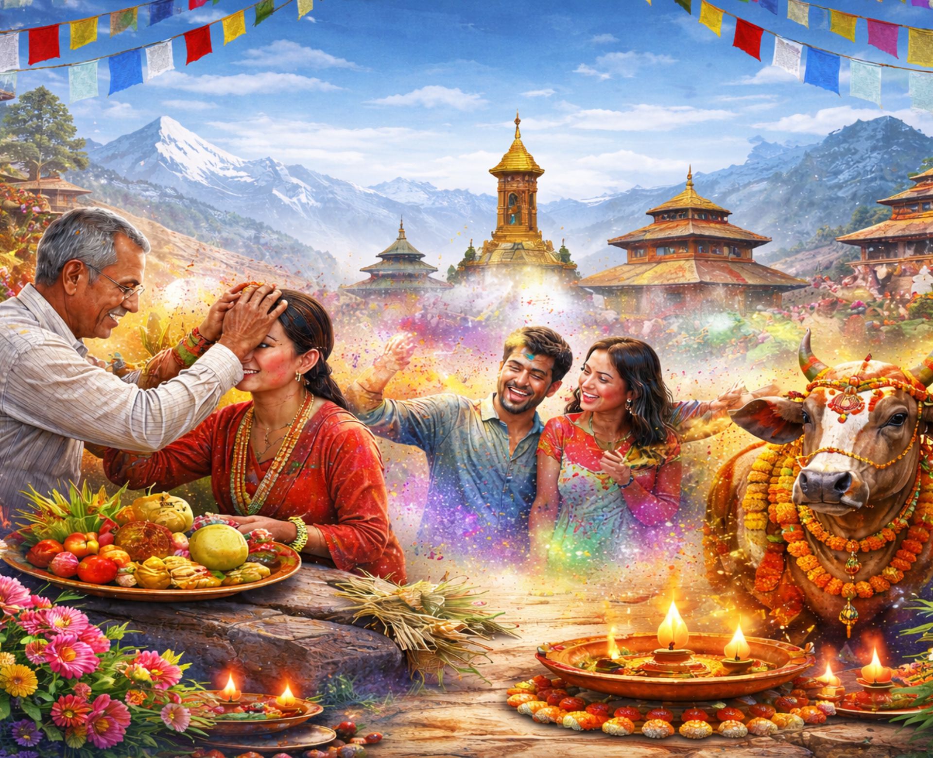 Nepal festival calendar 2026 showing major cultural festivals and traditional celebrations