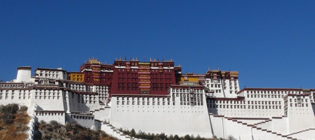 Potala Palace in Lhasa, Tibet, reached via the Kathmandu to Lhasa overland tour