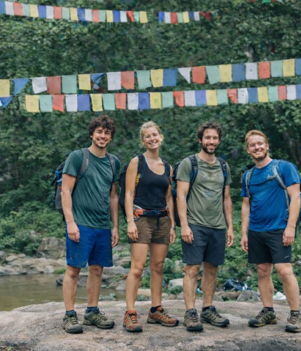 Group of hikers on the Sundarijal Chisapani Nagarkot 3-Day Hiking Tour near Kathmandu