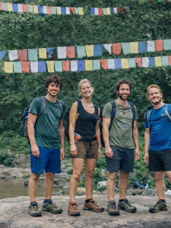 Group of hikers on the Sundarijal Chisapani Nagarkot 3-Day Hiking Tour near Kathmandu