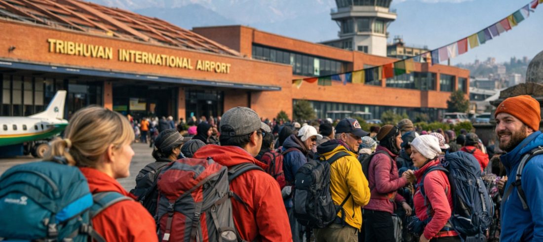 International tourists arriving in Kathmandu as Nepal tourism rebounds in 2026