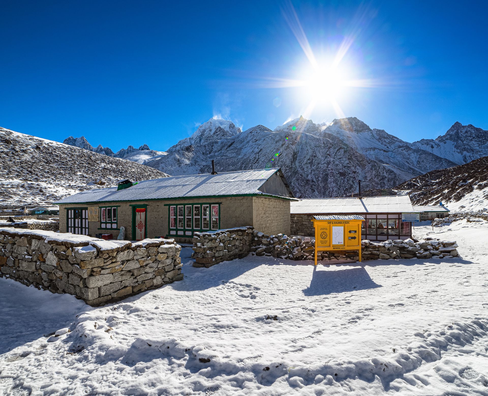 Typical Everest Base Camp Trek accommodation featuring mountain teahouses and lodges used by trekkers in the Everest region of Nepal.