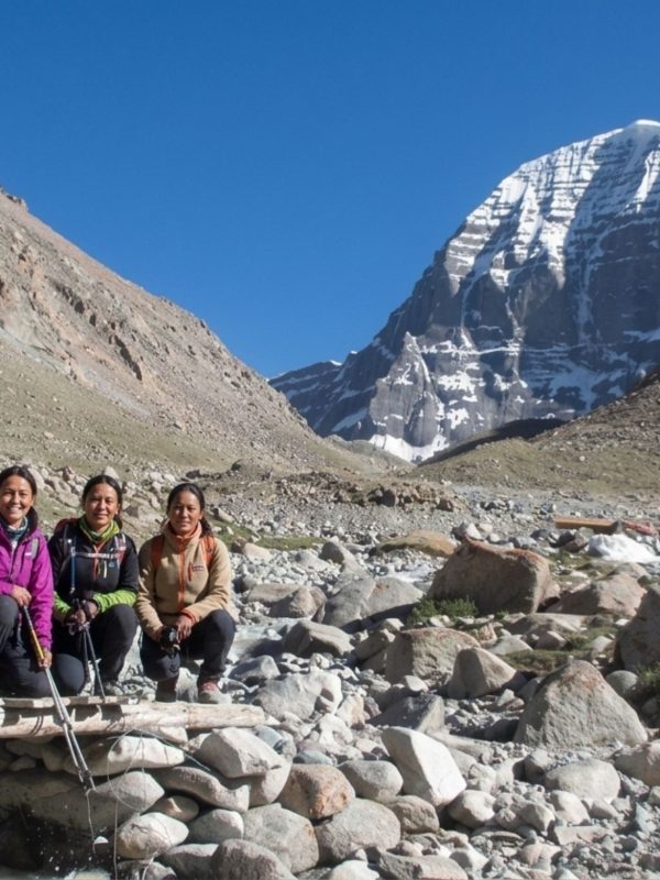 Kailash Mansarovar Yatra pilgrims trekking on the Mount Kailash Parikrama route