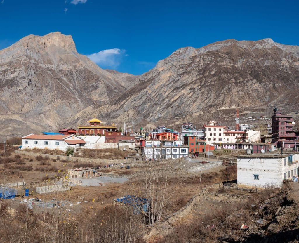 Muktinath village in Mustang region during Lower Mustang Overland Tour Nepal