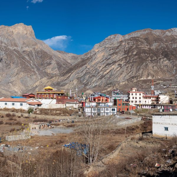 Muktinath village in Mustang region during Lower Mustang Overland Tour Nepal
