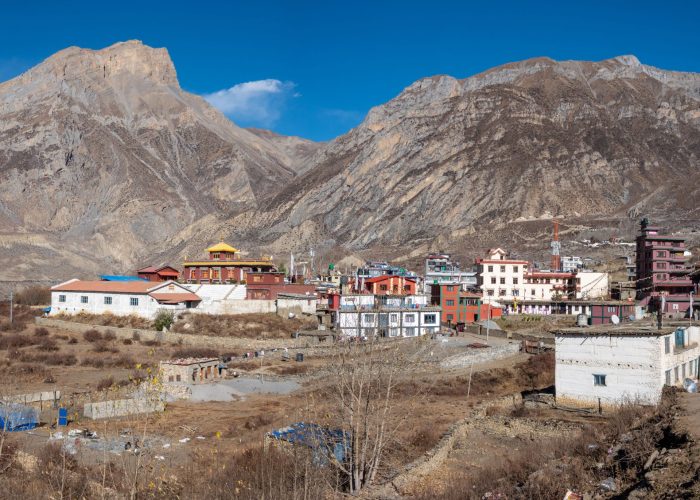 Muktinath village in Mustang region during Lower Mustang Overland Tour Nepal