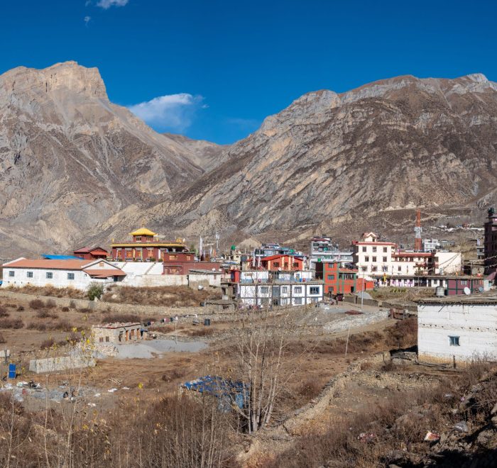 Muktinath village in Mustang region during Lower Mustang Overland Tour Nepal