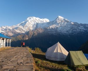 Mardi Himal Base Camp Mountain View View of Annapurna mountains from Mardi Himal Base Camp