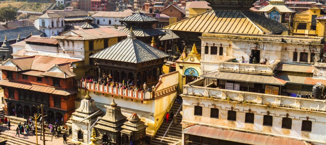 Pashupatinath Temple complex on the Bagmati River in Kathmandu Nepal