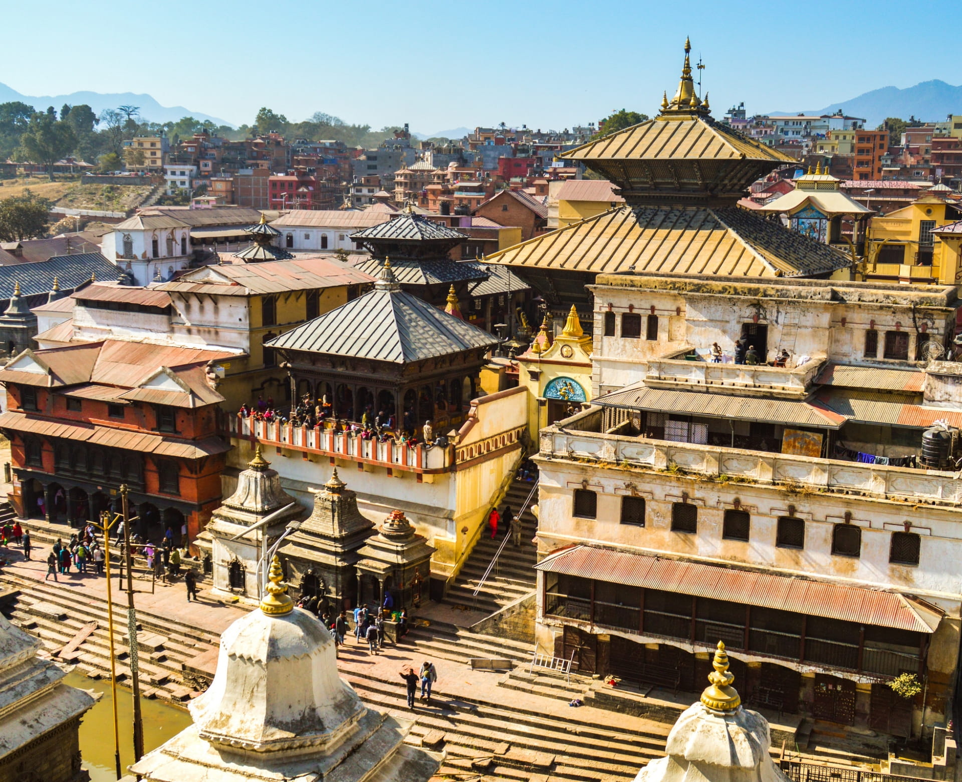 Pashupatinath Temple complex on the Bagmati River in Kathmandu Nepal
