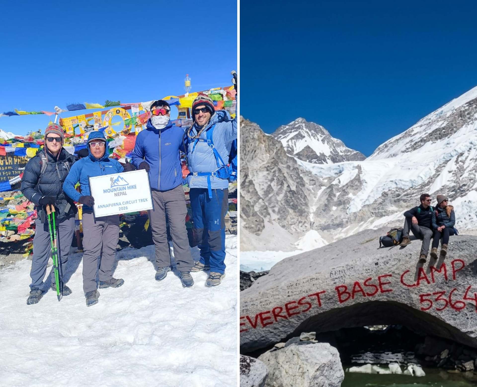 Annapurna Circuit vs Everest Base Camp trekkers comparison in Nepal Himalayas