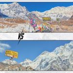 Everest Base Camp vs Annapurna comparison showing Annapurna Base Camp and Everest Base Camp mountain landscapes in Nepal.