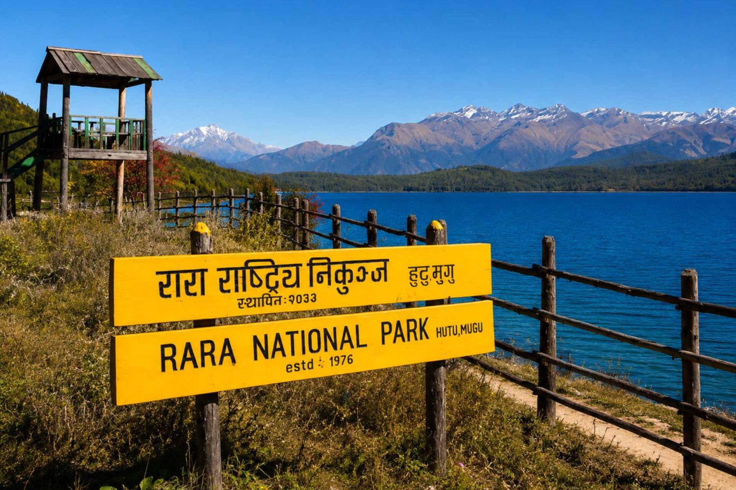 4WD jeep tour to Rara Lake with crystal-clear blue water and Himalayan scenery in Nepal