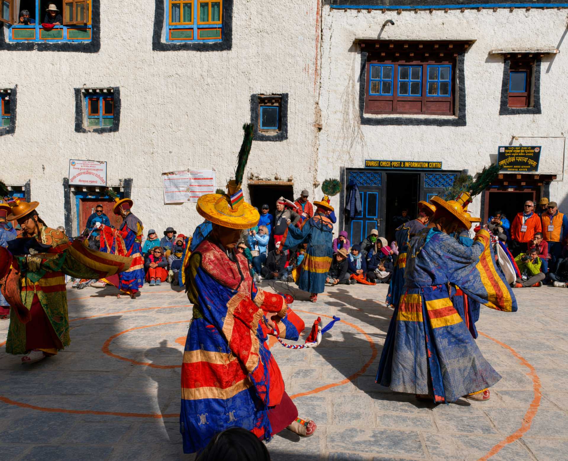 Upper Mustang Tour – Tiji Festival in Lo Manthang Monks performing the Tiji Festival in Lo Manthang during the Upper Mustang Tour in Nepal