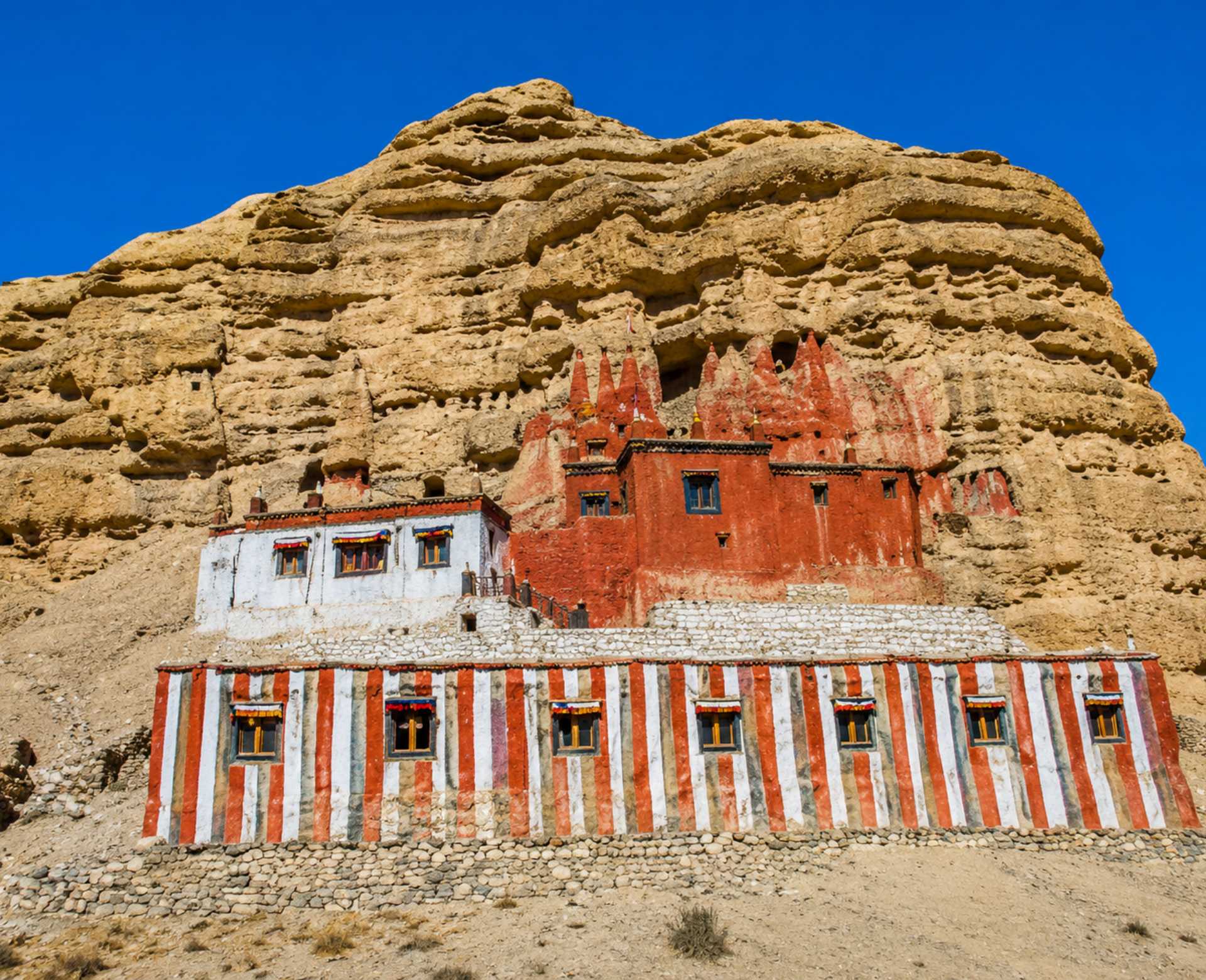 Upper Mustang Overland Tour – Garphu Monastery Garphu Monastery on the Upper Mustang Overland Tour in Nepal