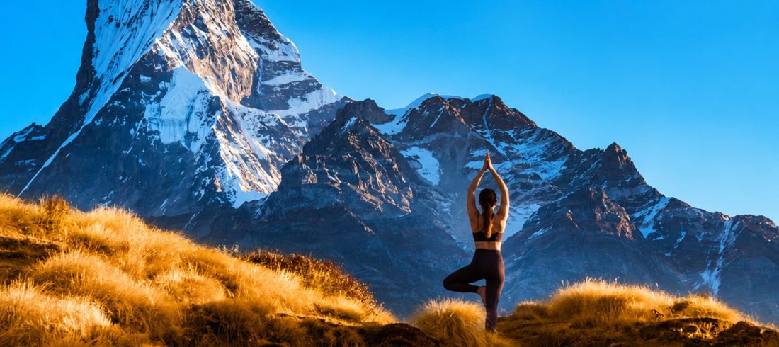 Why Trek Mardi Himal – a Mountain Hike Nepal trekker enjoying breathtaking views of the Annapurna mountain range.