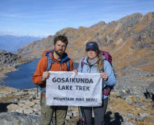 Gosaikunda Lake Trek Gosaikunda Lake Trek with trekkers near Gosaikunda Lake
