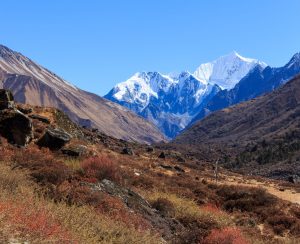 Mountain view along the Langtang Gosaikunda Trek
