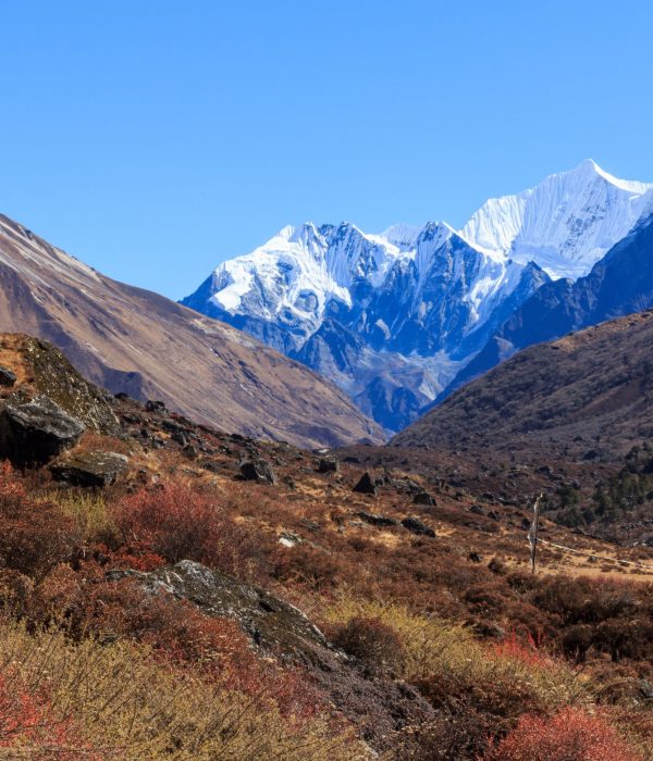 Mountain view along the Langtang Gosaikunda Trek