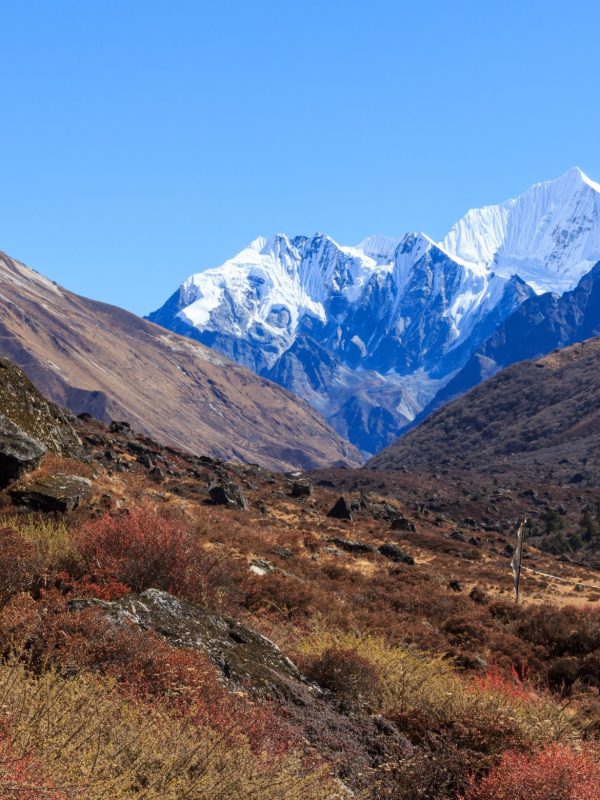 Mountain view along the Langtang Gosaikunda Trek