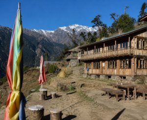 Tamang Heritage Trek in Langtang Region Traditional teahouse and mountain view on the Tamang Heritage Trek in Langtang