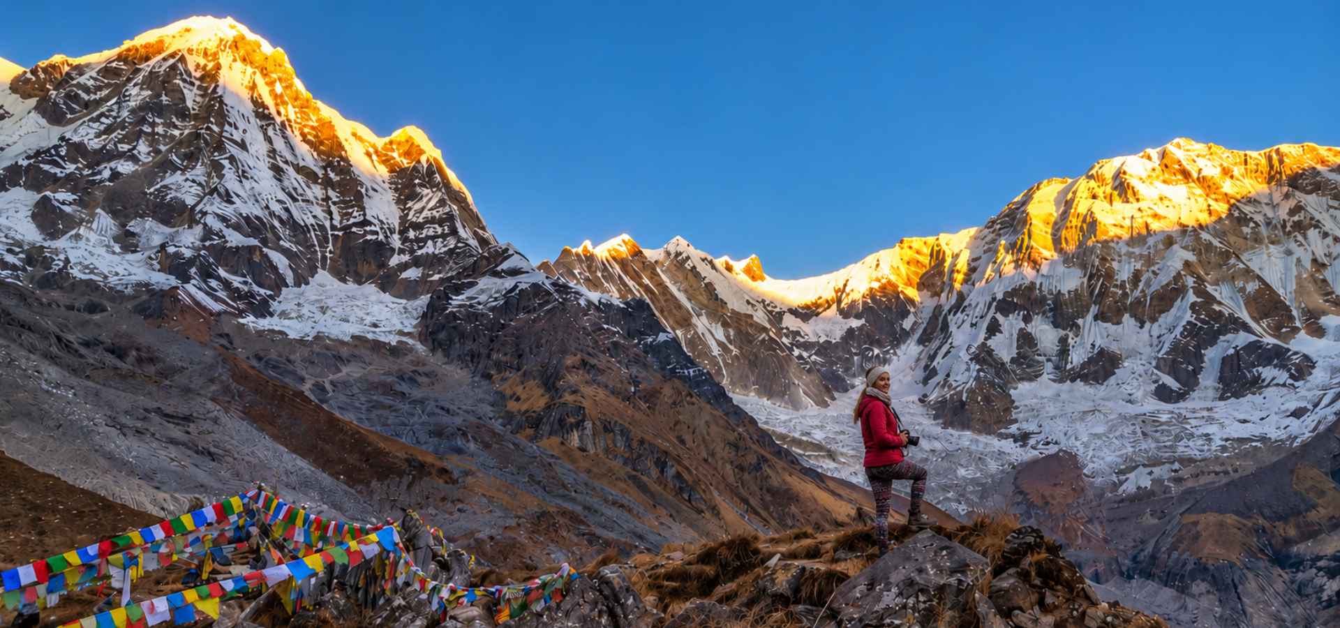 Annapurna trekking trail in the Nepal Himalayas