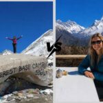 Everest View Trek vs EBC comparison with a trekker enjoying Himalayan mountain views